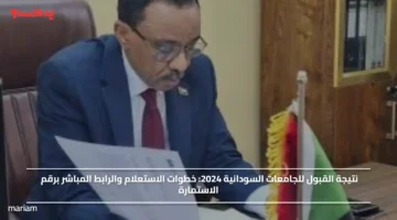 نتيجة القبول للجامعات السودانية 2024.. خطوات الاستعلام والرابط المباشر برقم الاستمارة